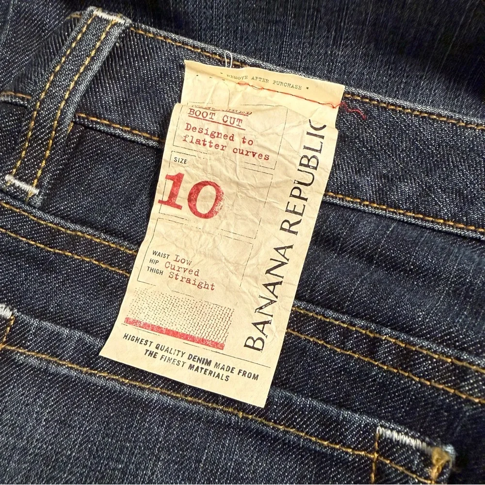 Banana Republic Dark Blue Jeans Size 10 NWT - Picture 2 of 9